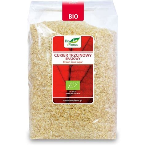 Bio Planet Cukier trzcinowy brązowy bio 1 kg Bio Planet Sklep