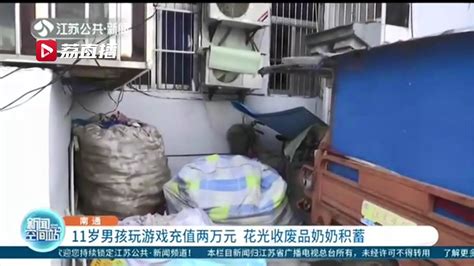 11岁男孩玩游戏利用这个功能成功充值 花光了奶奶收废品攒的两万元积蓄荔枝网新闻