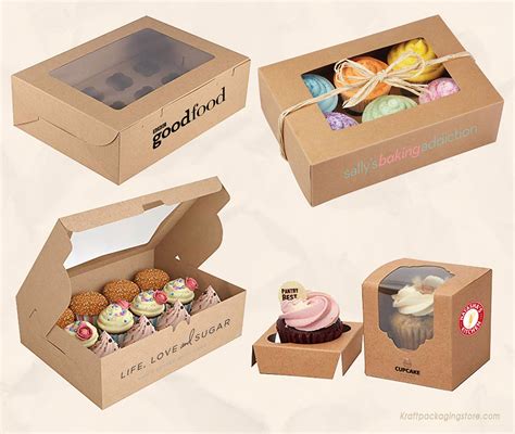 Custom Kraft Bakery Boxes Brown Cake Boxes With Window Kraft