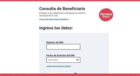 Bono Yanapay Consulta Si Est S En La Lista De Beneficiarios Del