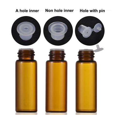 X Ml Amber Glass Essential Oil Bottle Orifice Reducer Sample