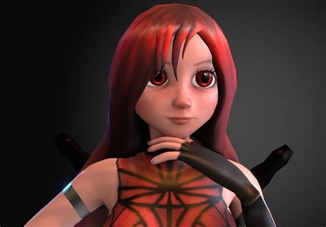 3d Model Woman Fighter Rigged Low Poly Vr Ar Low Poly Cgtrader