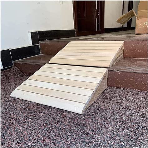 Amazon.com: Handicap Ramps Wheelchair Ramp Wooden Non-Slip Threshold ...