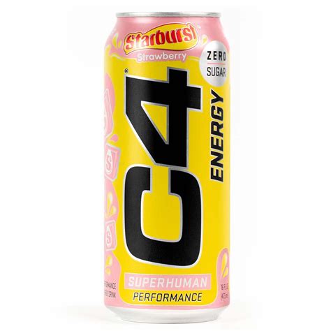 C4 Zero Sugar Energy Drink Strawberry Starburst Shop Sports