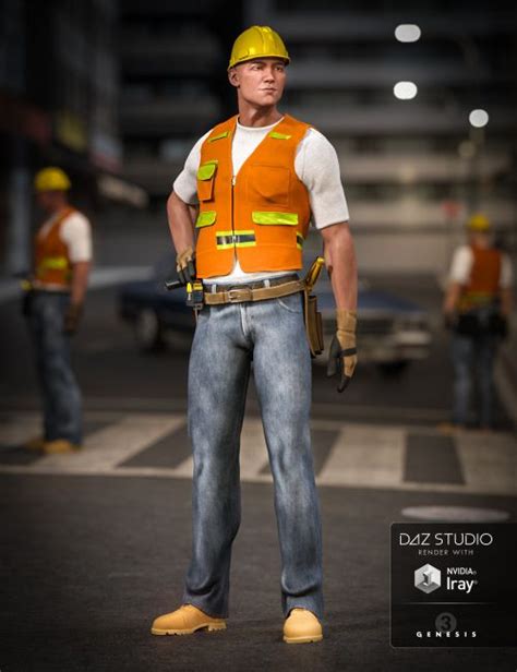 Construction Worker Outfit for Genesis 2 and Genesis 3 Male(s) | 3d ...