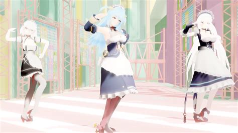 Azur Lane Mmd1440p60fps Neptune Belfast Sirius Tricolor Airline