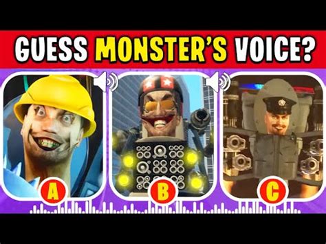 Guess Monsters Voice G Man Toilet Flying Police Toilet Skibidi