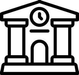 Courthouse Institution Icon Simple Style Vector Image