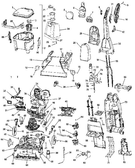 Schematic And Parts List For Hoover Model F6055 Vacuumsrus