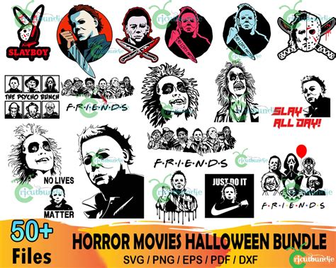 50 Horror Movies Svg Bundle Free Svg Files For Cricut