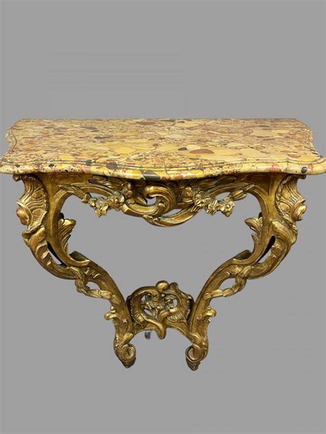 Console En Bois Dor Epoque Louis Xv Fr