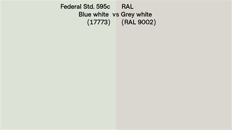 Federal Std 595c Blue White 17773 Vs RAL Grey White RAL 9002 Side