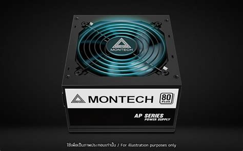 Power Supply อุปกรณ์จ่ายไฟ Montech Ap 750w 750w 80 Plus Black Atx