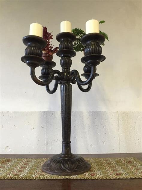 Fantastic Large Victorian Black Cast Iron Candelabra Five Etsy Uk