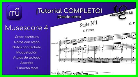 MuseScore 4 Tutorial COMPLETO en español 2023 Aprende a crear y