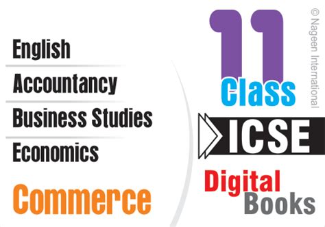 Icse Digital Books Class 11 Commerce All Subjects School Of Educators