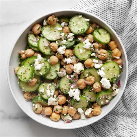 Chickpea Cucumber Salad With Feta Last Ingredient