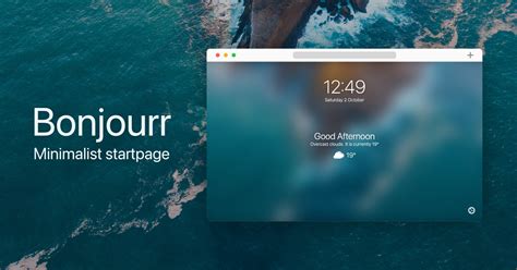 Documentation · Bonjourr's documentation