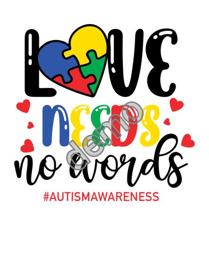 Love Needs No Words Autism Awareness Shirt Bobotemp