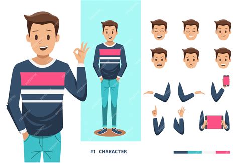 Premium Vector Man Character Design