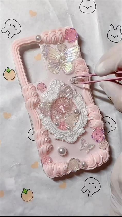 Compelling Blue Floral And Moon Decoden Phone Case Etsy Canada