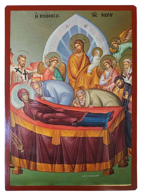 Dormition Of Theotokos Detail Byzantine Icon Orthodox Icon Etsy