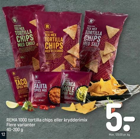 Rema Tortilla Chips Eller Krydderimix Tilbud Hos Rema