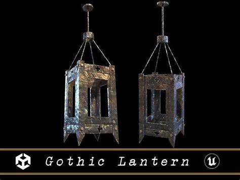 3d Model Gothic Lantern Vr Ar Low Poly Cgtrader