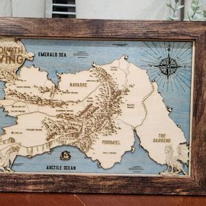 D Wood Engraved Fourth Wing Map Etsy