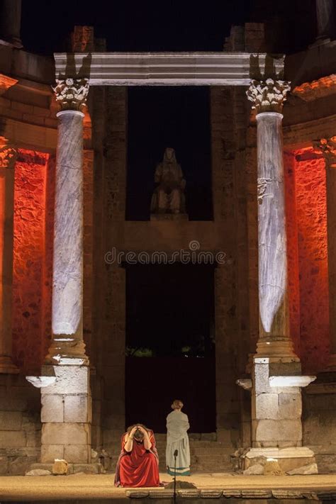 Performance of Medea at the Roman Theatre of Merida, 2023 Editorial ...