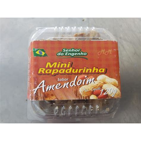 Mini Rapadura Senhor Do Engenho Sabor Amendoim 120g Produzido No Norte