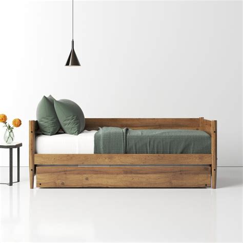 Allmodern Grady Twin Solid Wood Daybed With Trundle And Reviews Wayfair