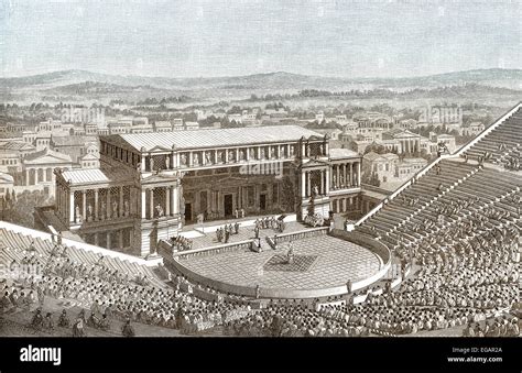 Reconstruction Of The Theatre Of Dionysus In Ancient Athens Greece