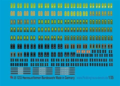 Peddinghaus Decals Bundeswehr Insignes D Uniforme De Arm E De