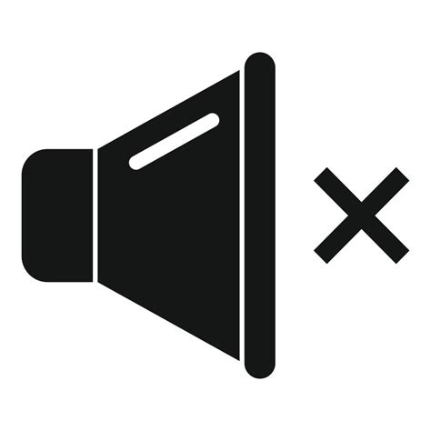 Mute sound icon, simple style 14668915 Vector Art at Vecteezy
