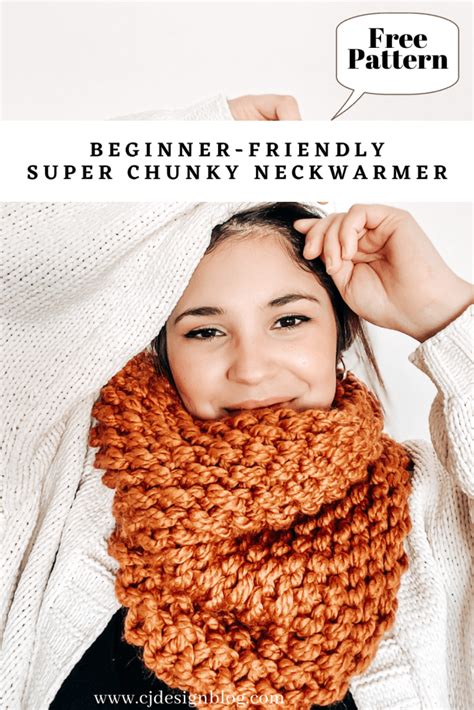 Make It In Hour Neckwarmer Easy Beginner Friendly Knit Pattern Cj