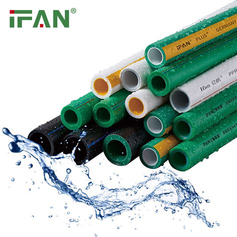 Ifan Factory Germany Standard Polypropylene Plastic Pipe Hot Cold Water PPR Pipe China PPR