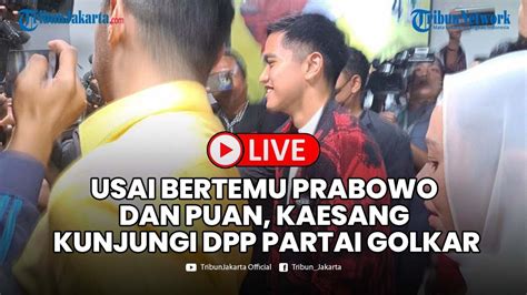 Usai Bertemu Prabowo Dan Puan Kaesang Kunjungi Dpp Partai Golkar