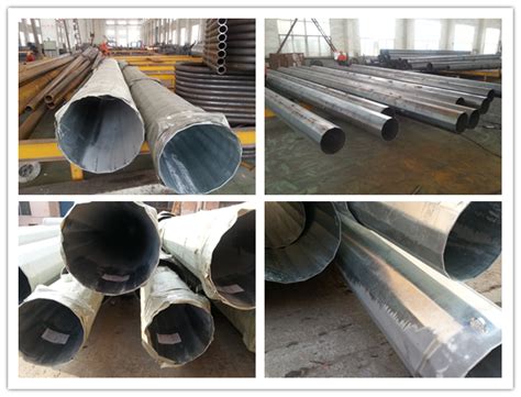 FT Hot Dip Galvanized Electric Utility Poles AWS D For Distribution Line