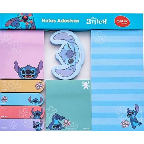 Bloco De Notas Adesivo Stitch Folhas Blister Blocos Molin