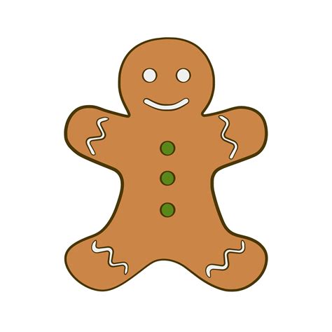 Gingerbread Man Cartoon Vector Illustration 34720021 Vector Art At