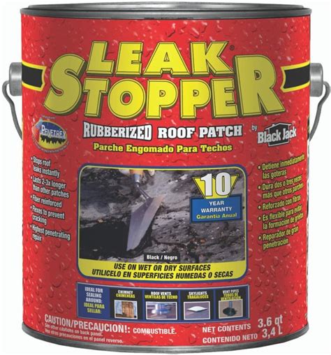 Leak Stopper Rubberized Roof Patch 1 Gallon 100 Flexible Instant