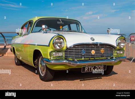 Rtk206 Yellow And Green 1961 Vauxhall Cresta At Blackpool Uk