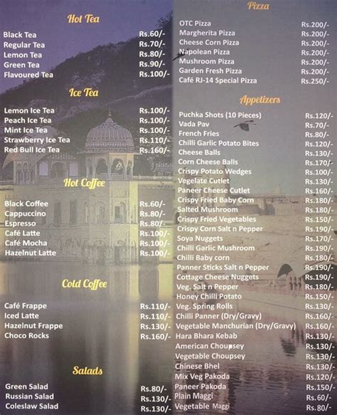 Cafe RJ14, C Scheme, Jaipur, Jaipur Restaurants, Menu and Reviews ...