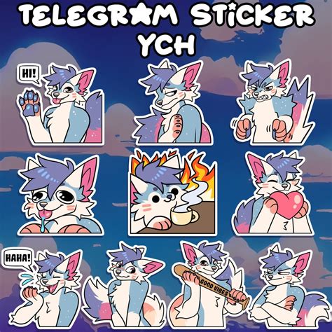 Furry Telegram Sticker Pack YCH Etsy