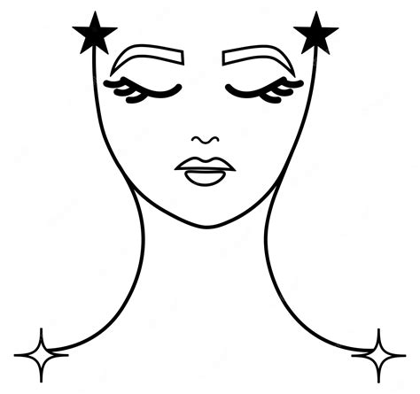 Premium Vector Space Girl Celestial Woman Drawing Star Girl