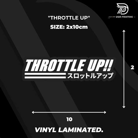 Jual STICKER THROTTLE UP VIRALL KEREN TEKS THROTTLE UP Shopee Indonesia