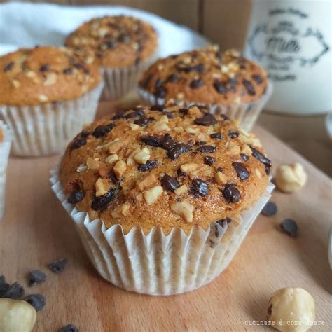 Muffin Tortina Nocciole Cioccolato Dolce Soffice Cucinare Come Amare