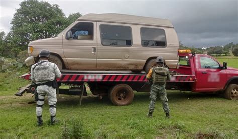 En Hidalgo Guardia Nacional Y Ej Rcito Mexicano Aseguran Camioneta