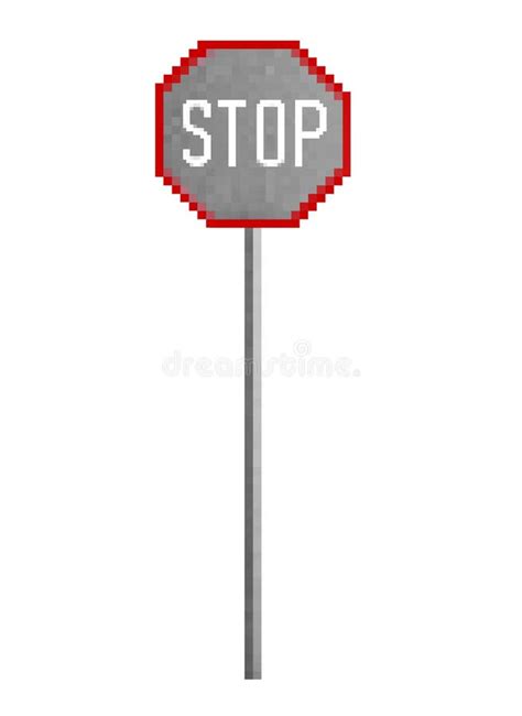 Bit Pixel Road Traffic Signs Stock Illustrations Bit Pixel Road